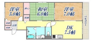 シェルコート南甲子園の物件間取画像